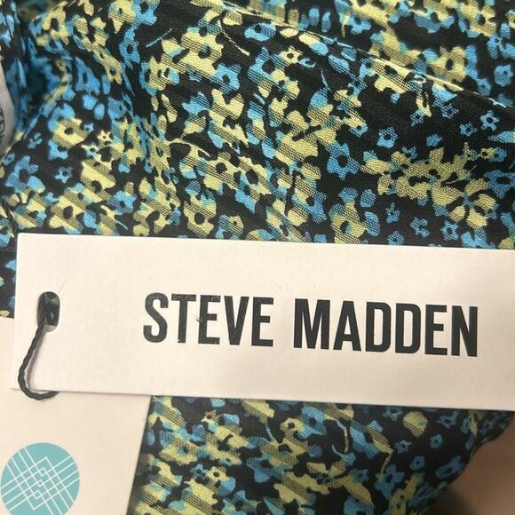 Steve Madden Ditsy Floral Chiffon Crinkle Blouse Balloon Sleeve Relaxed New 2X - Picture 7 of 10